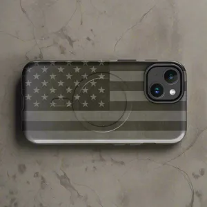 American Flag Drab MagSafe® tough case for iPhone®