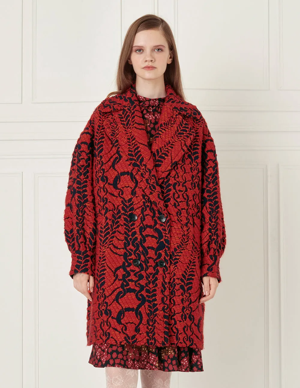 BORA AKSU Oversized Lapel Wool Coat