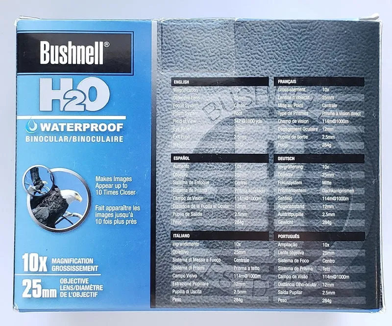 Bushnell H2O Waterproof 10x25 Compact Binocular