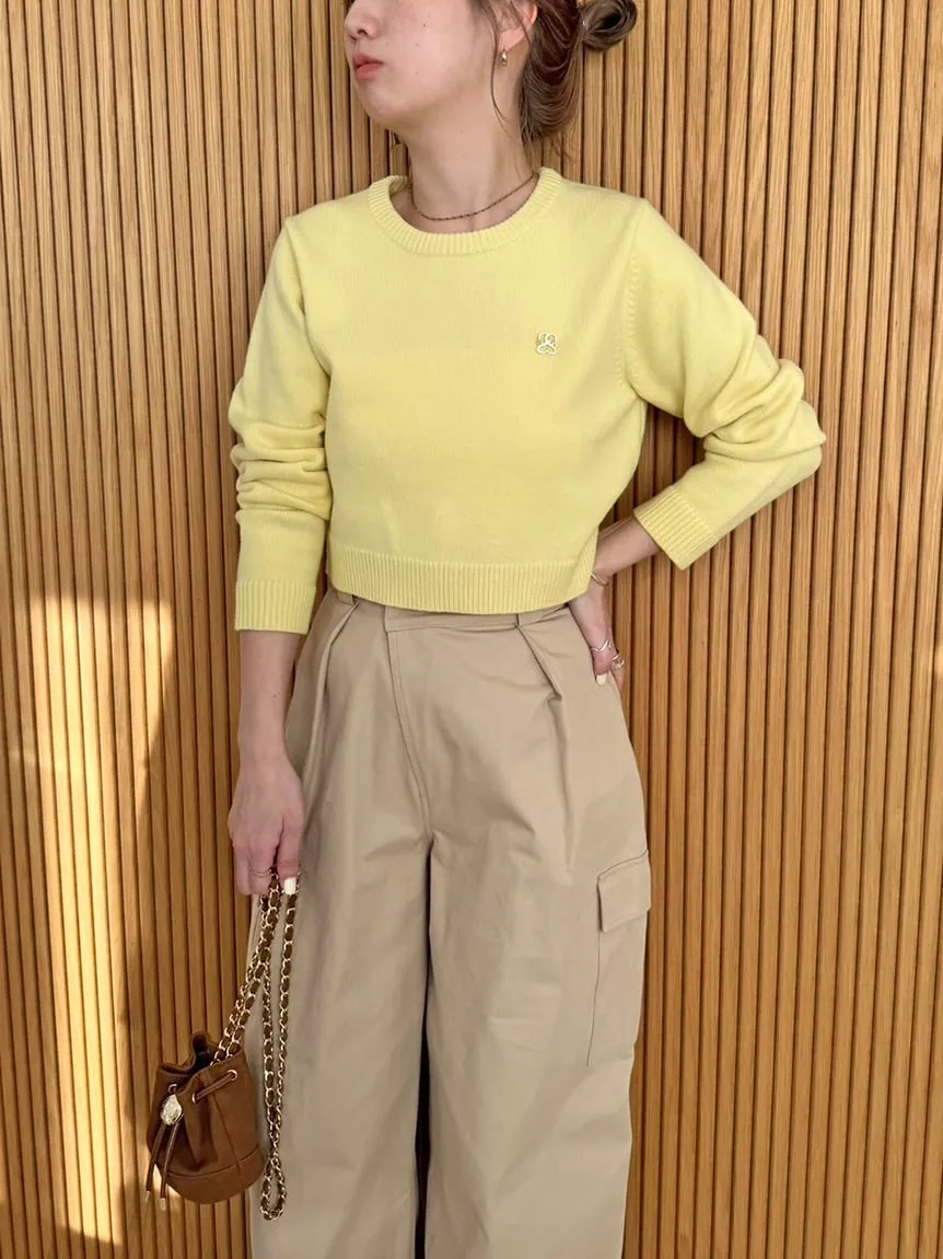 Casual Cropped Knit Sweater