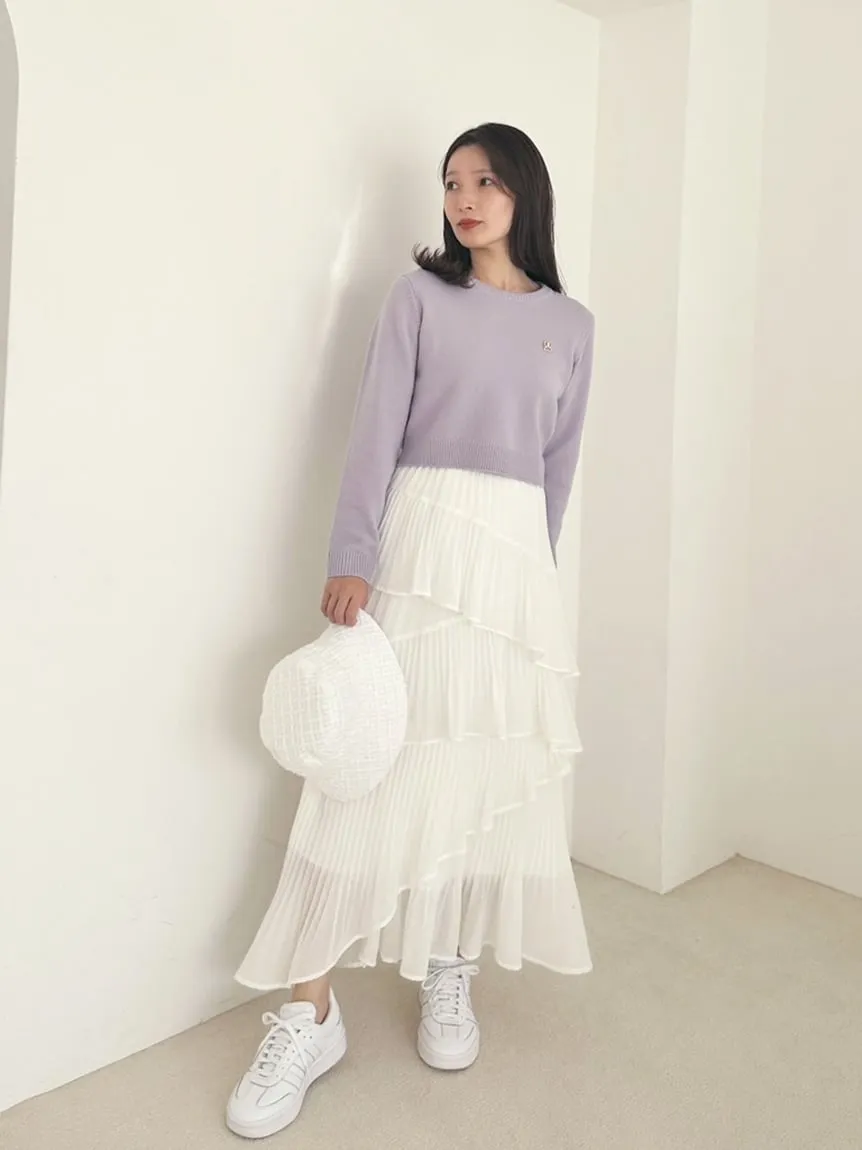 Casual Cropped Knit Sweater
