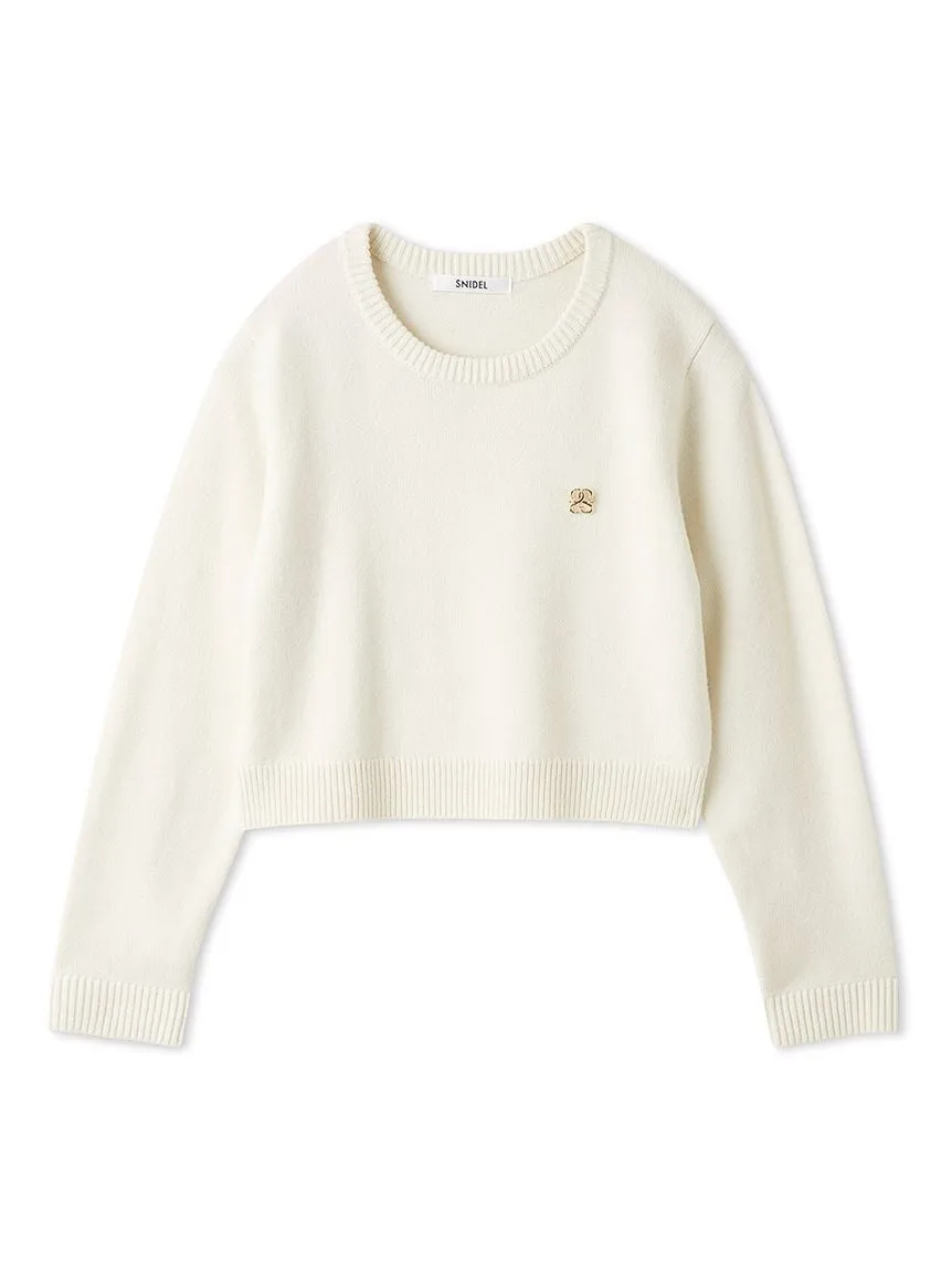 Casual Cropped Knit Sweater