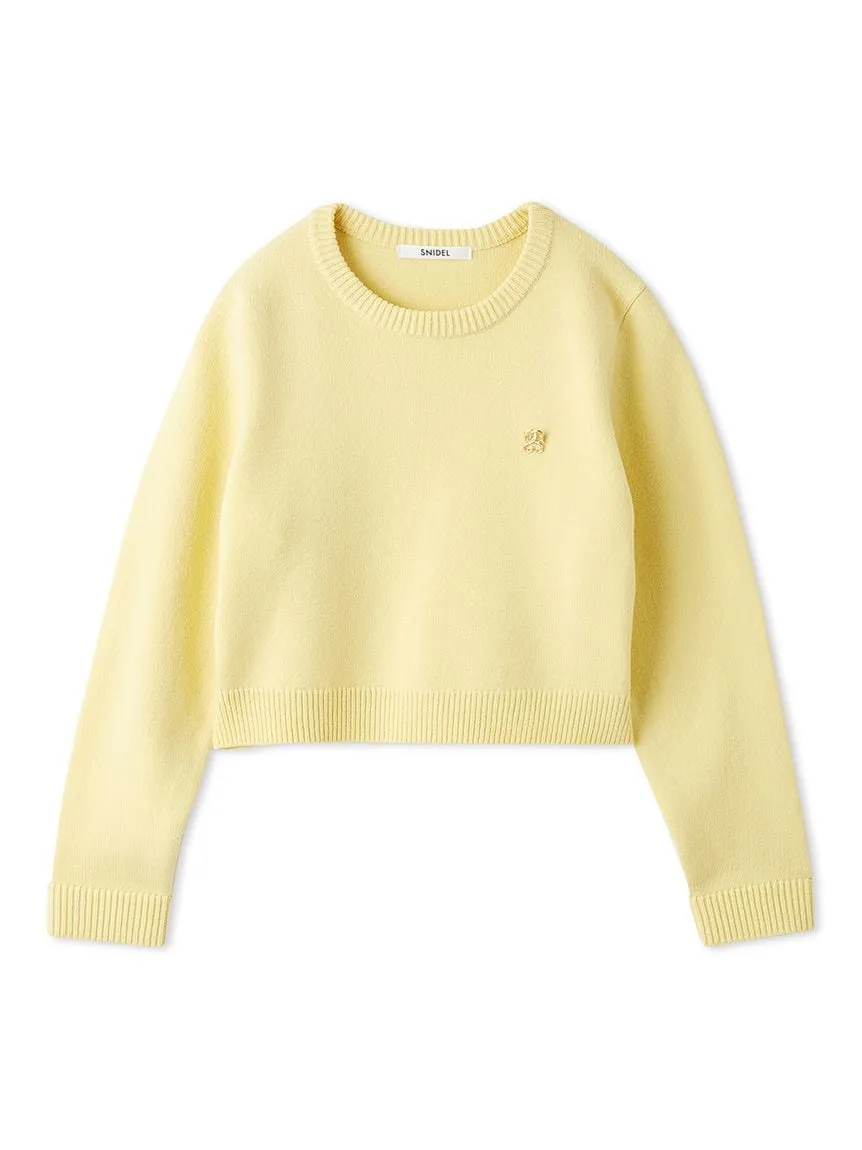 Casual Cropped Knit Sweater