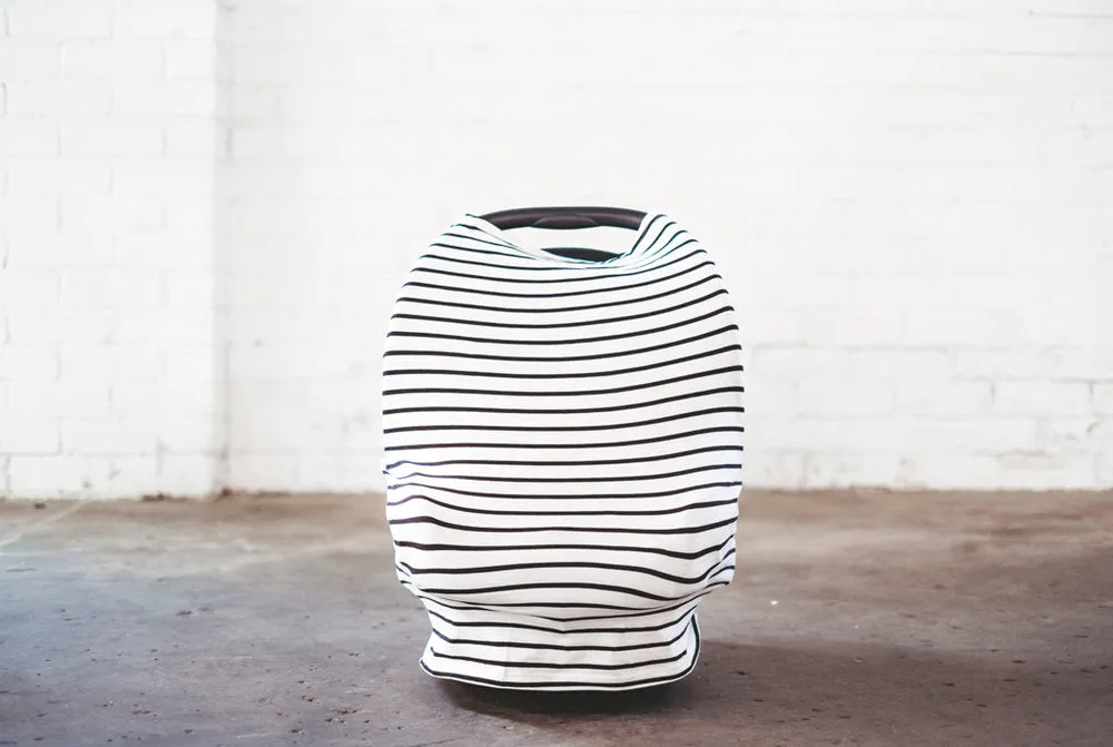 Mama Cover 5 in 1 - Organic - Ebony Ivory Stripe