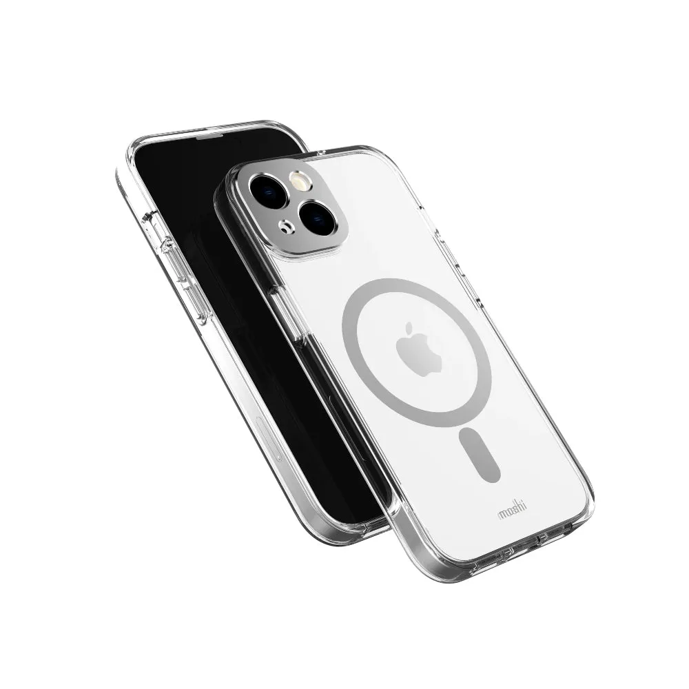 MOSHI iPhone 14 - iGLAZE Case with MagSafe & Cam Cover - Silver