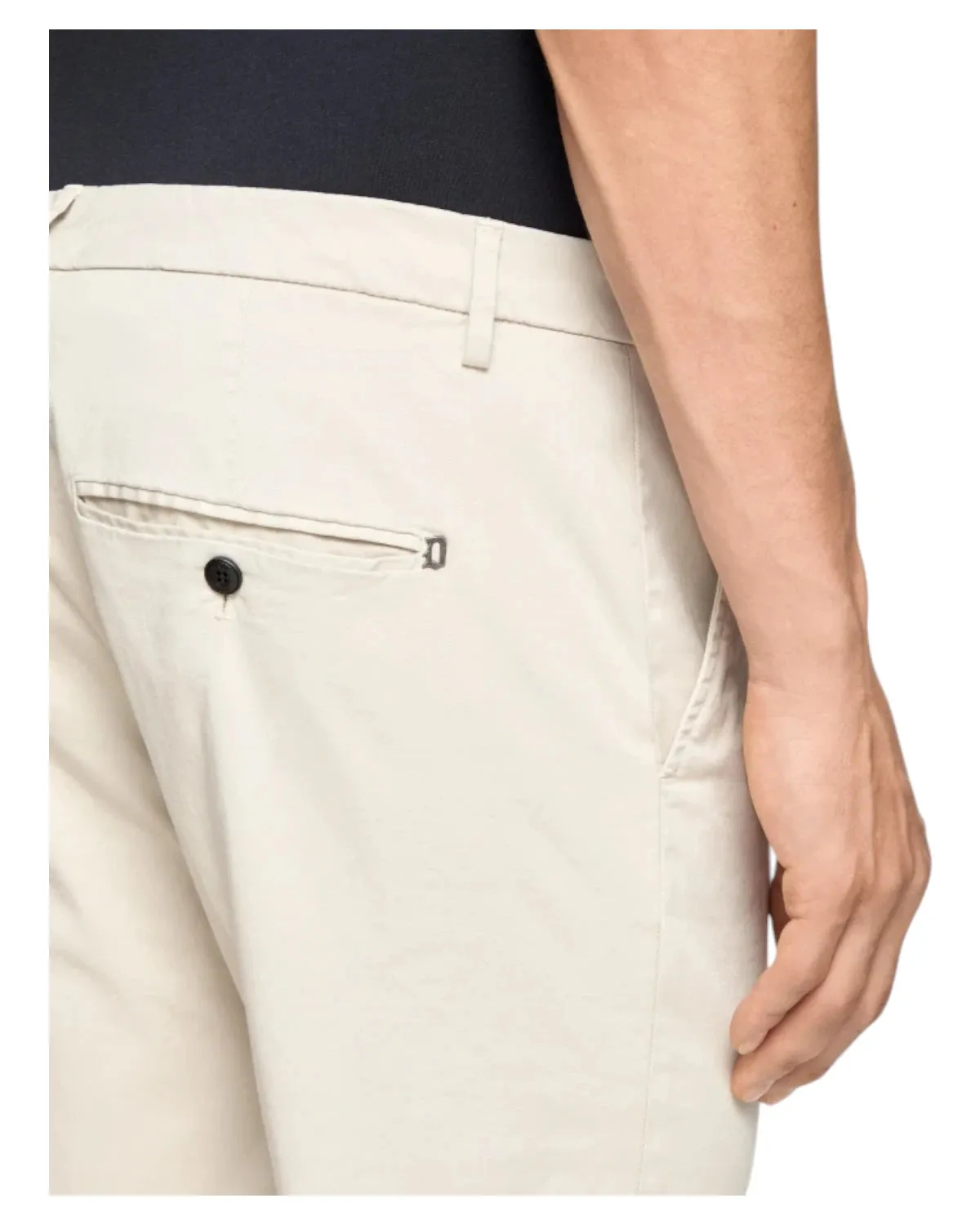 Pantaloni Alfredo Slim in Gabardina Compact Stretch