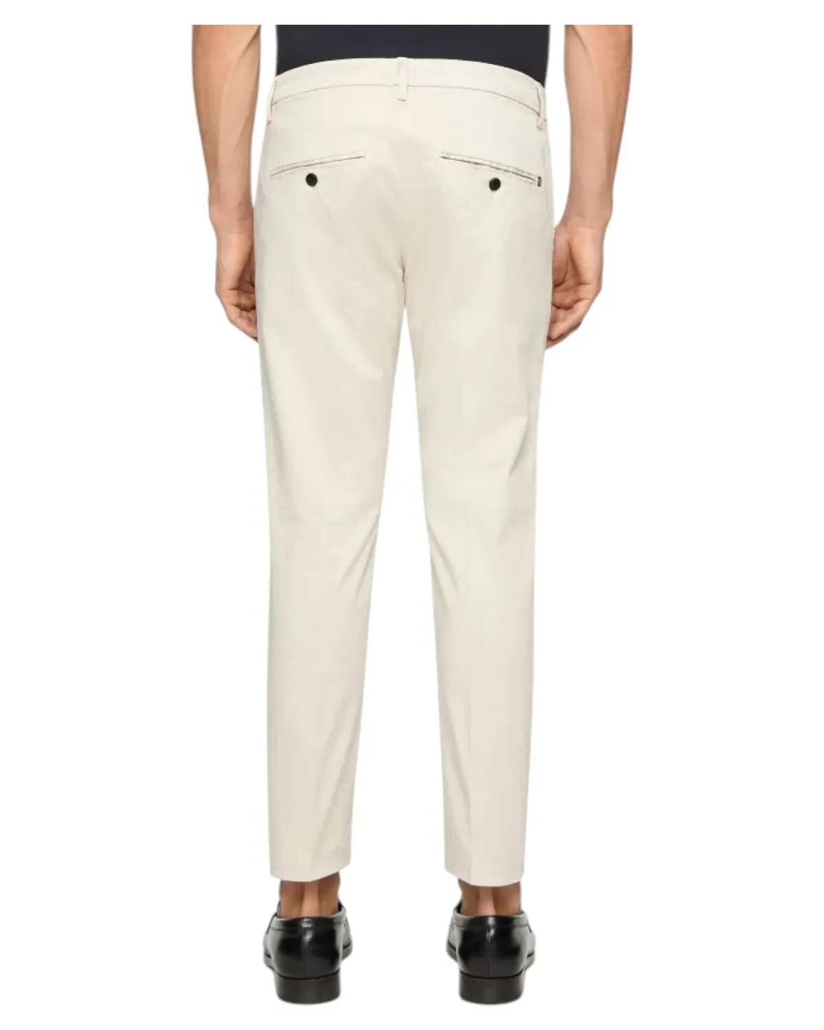 Pantaloni Alfredo Slim in Gabardina Compact Stretch