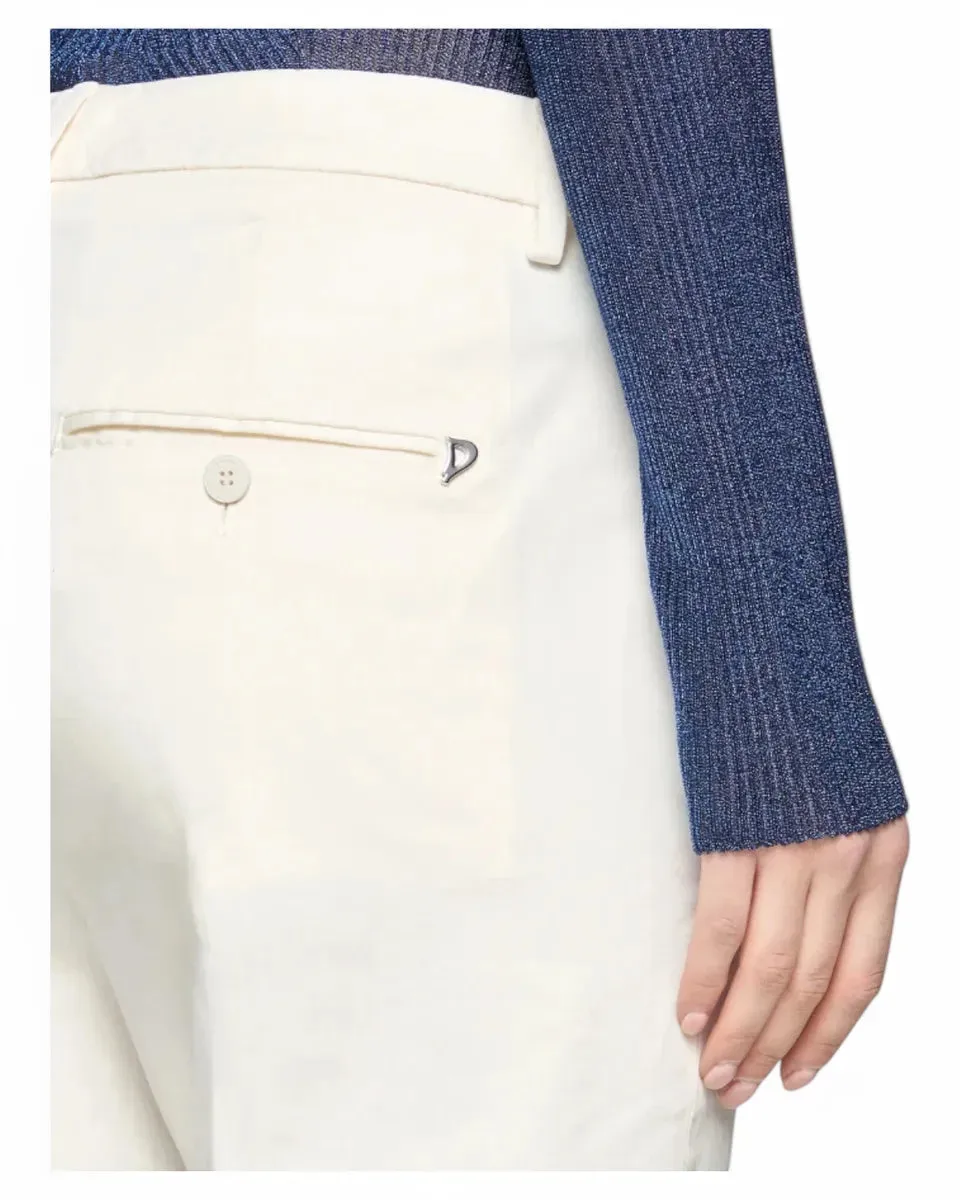 Pantaloni Nima Loose in Gabardina
