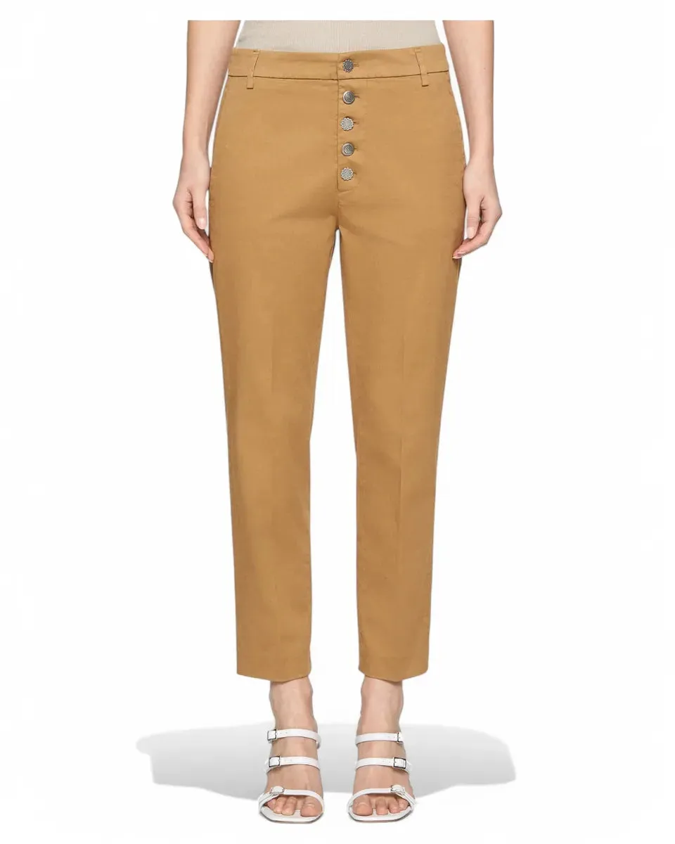 Pantaloni Nima Loose in Gabardina