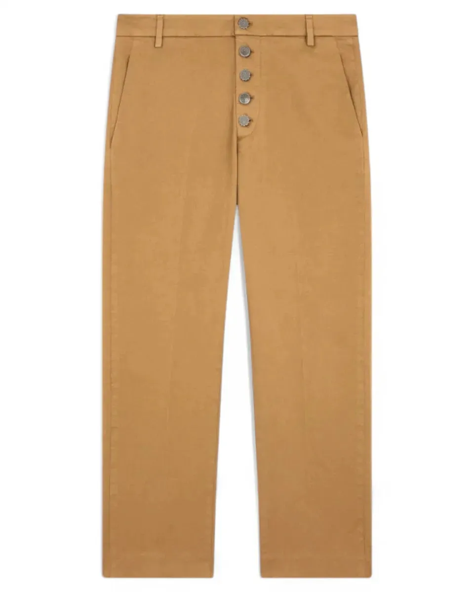 Pantaloni Nima Loose in Gabardina