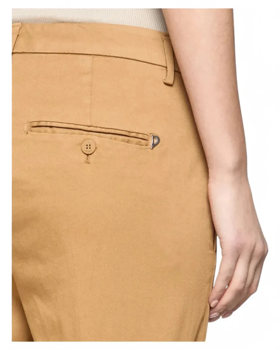 Pantaloni Nima Loose in Gabardina