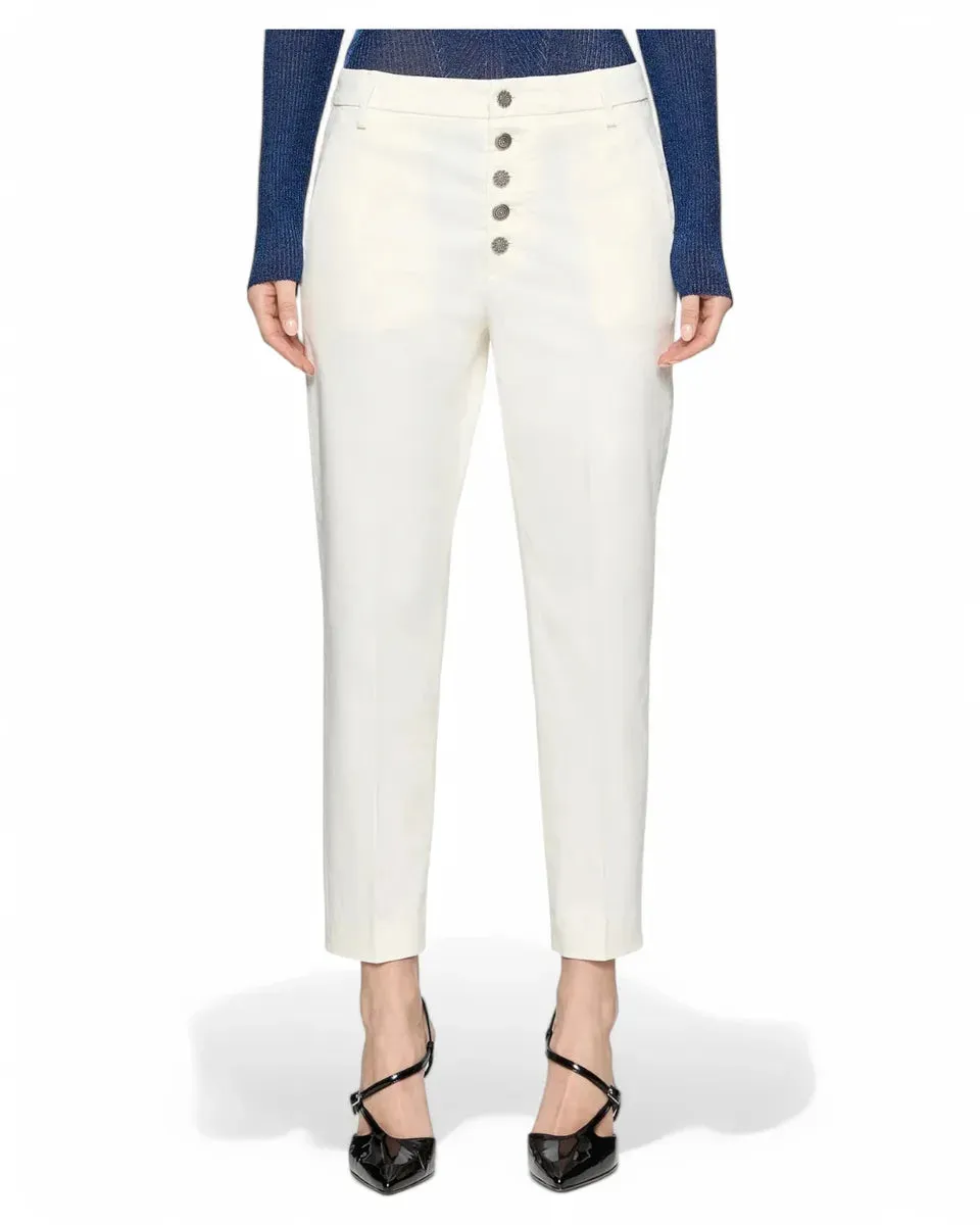 Pantaloni Nima Loose in Gabardina