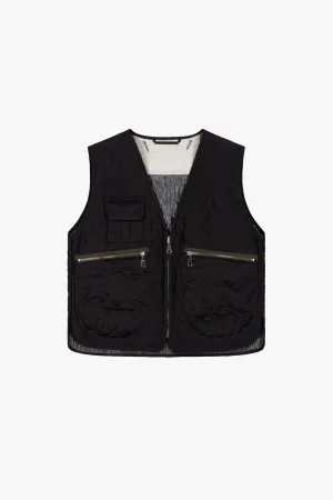 Utility Quilt Vest - Black / Anthracite