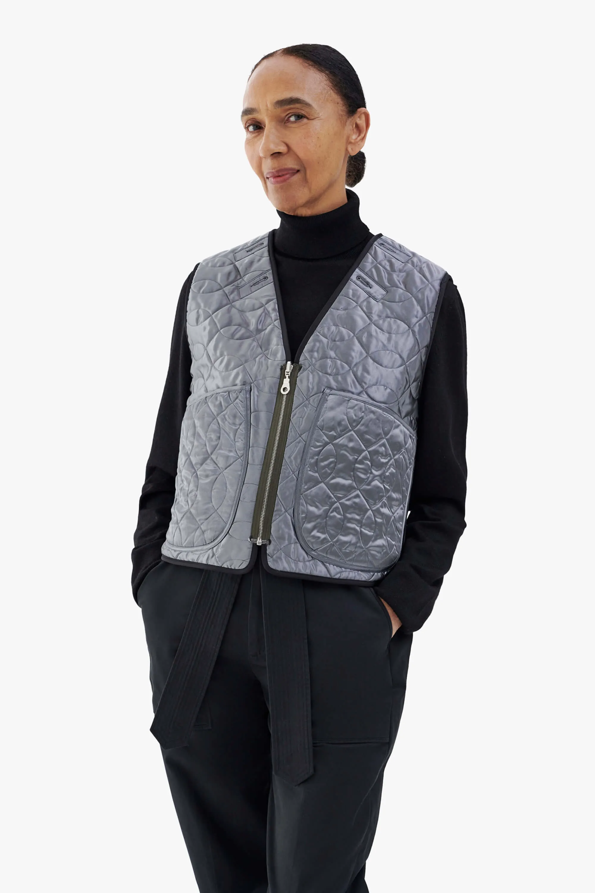 Utility Quilt Vest - Black / Anthracite