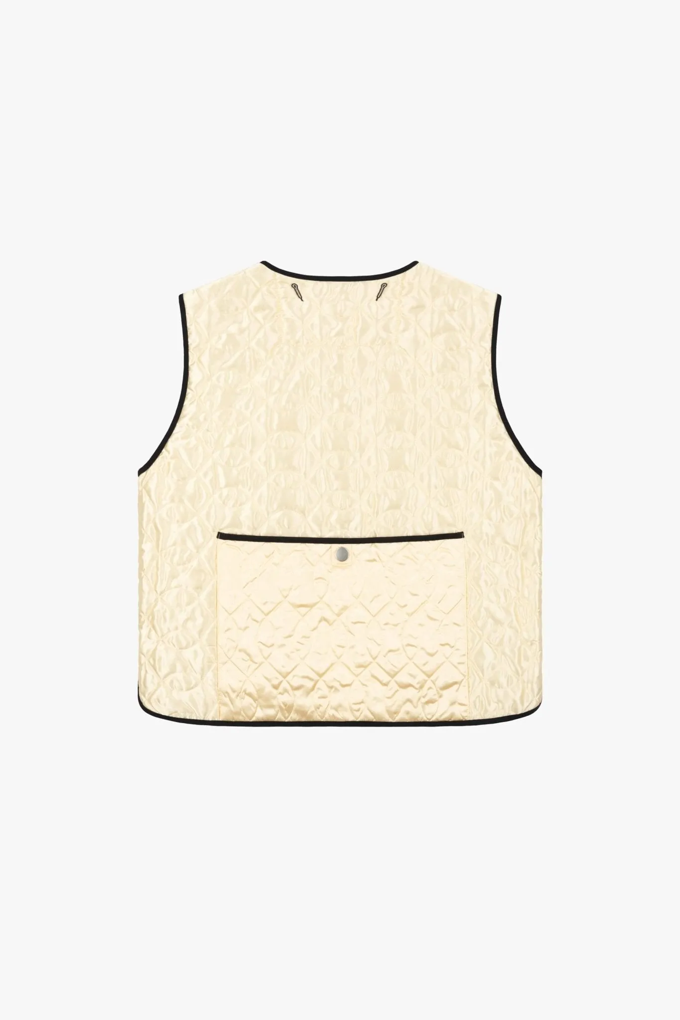 Utility Quilt Vest - Ivory / Amber
